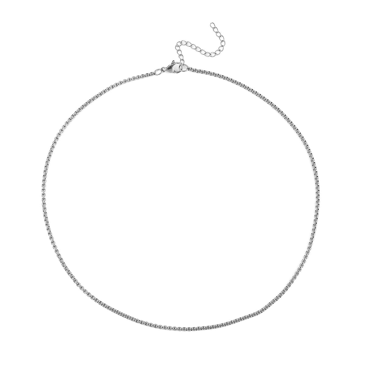 EverTrue Set of 3 Box Chain Link Necklaces 16, 20, 24 Inches in Stainless Steel with 2 In Extender image number 3