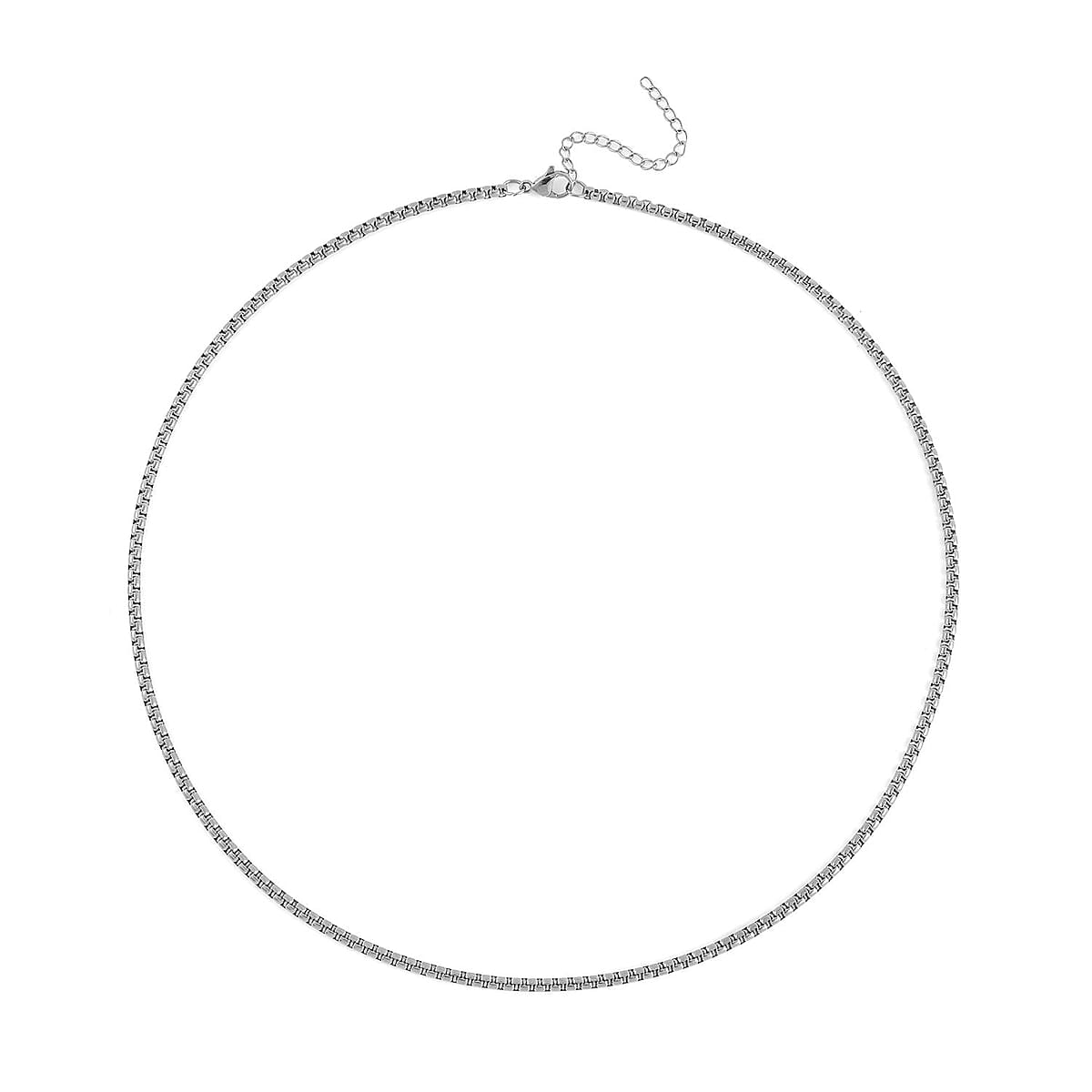 EverTrue Set of 3 Box Chain Link Necklaces 16, 20, 24 Inches in Stainless Steel with 2 In Extender image number 5