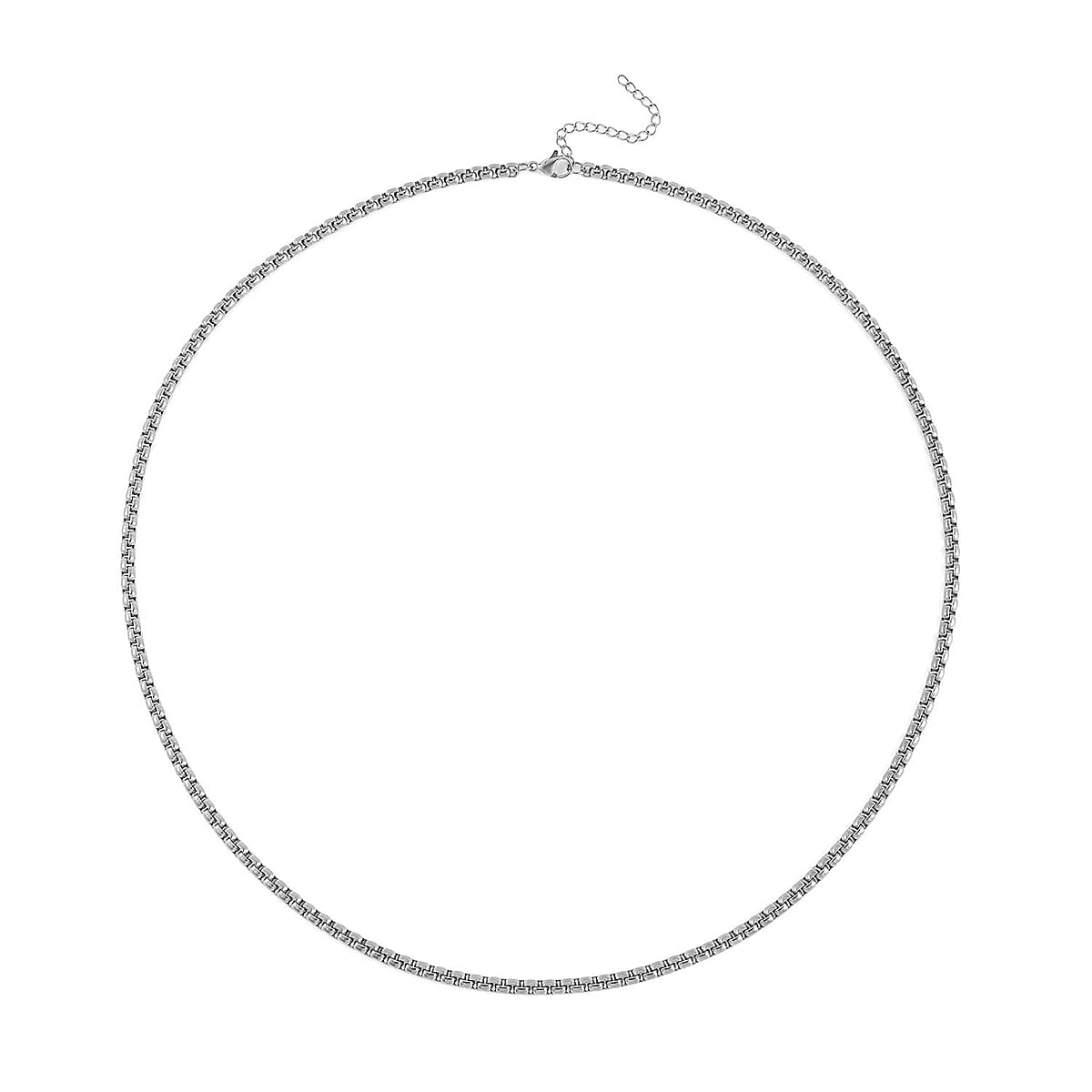 EverTrue Set of 3 Box Chain Link Necklaces 16, 20, 24 Inches in Stainless Steel with 2 In Extender image number 7