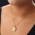 KARIS Natural Champagne Zircon Libra Zodiac Lucky Coin Pendant Necklace 20 Inches in 18K YG Plated and ION Plated YG Stainless Steel 0.15 ctw image number 2