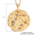 KARIS Natural Champagne Zircon Libra Zodiac Lucky Coin Pendant Necklace 20 Inches in 18K YG Plated and ION Plated YG Stainless Steel 0.15 ctw image number 5