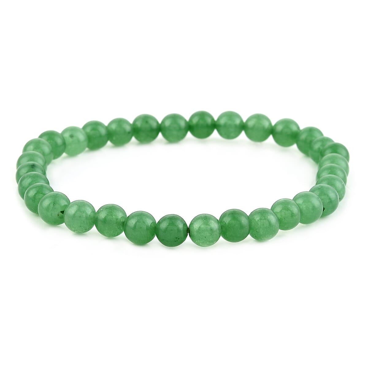 Green Aventurine Beaded Stretch Bracelet, Solitaire Stud Earrings and Necklace (18 Inches) in Stainless Steel 177.00 ctw image number 3