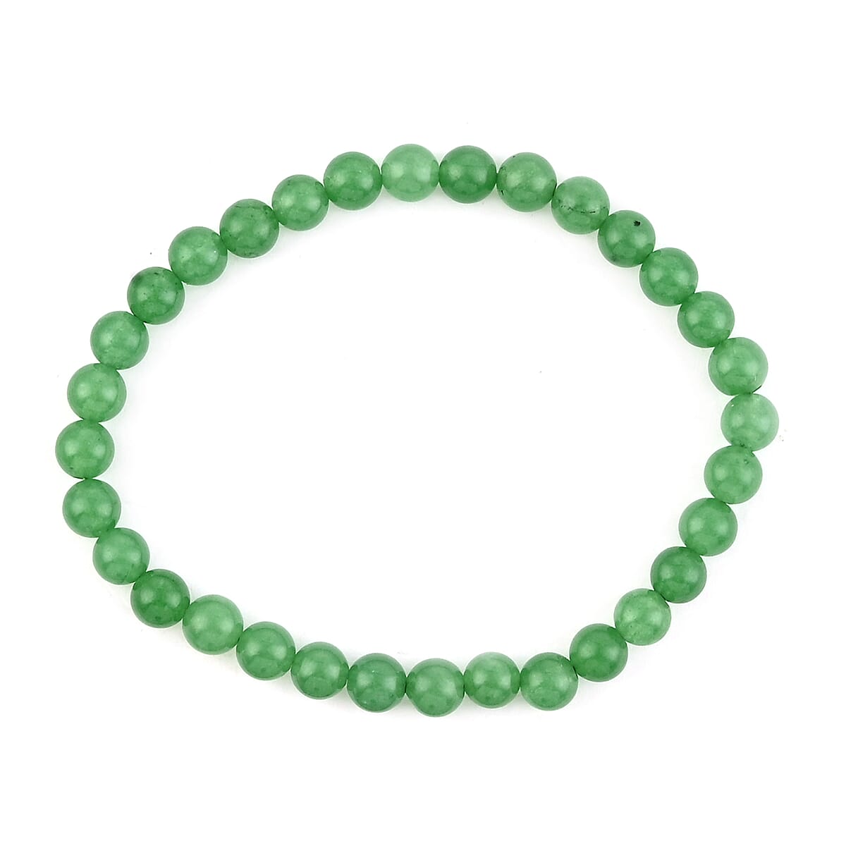 Green Aventurine Beaded Stretch Bracelet, Solitaire Stud Earrings and Necklace (18 Inches) in Stainless Steel 177.00 ctw image number 4