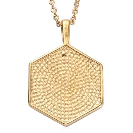 KARIS Initial B Pendant Necklace 20 Inches in 18K YG Plated and ION Plated Yellow Gold Stainless Steel image number 4