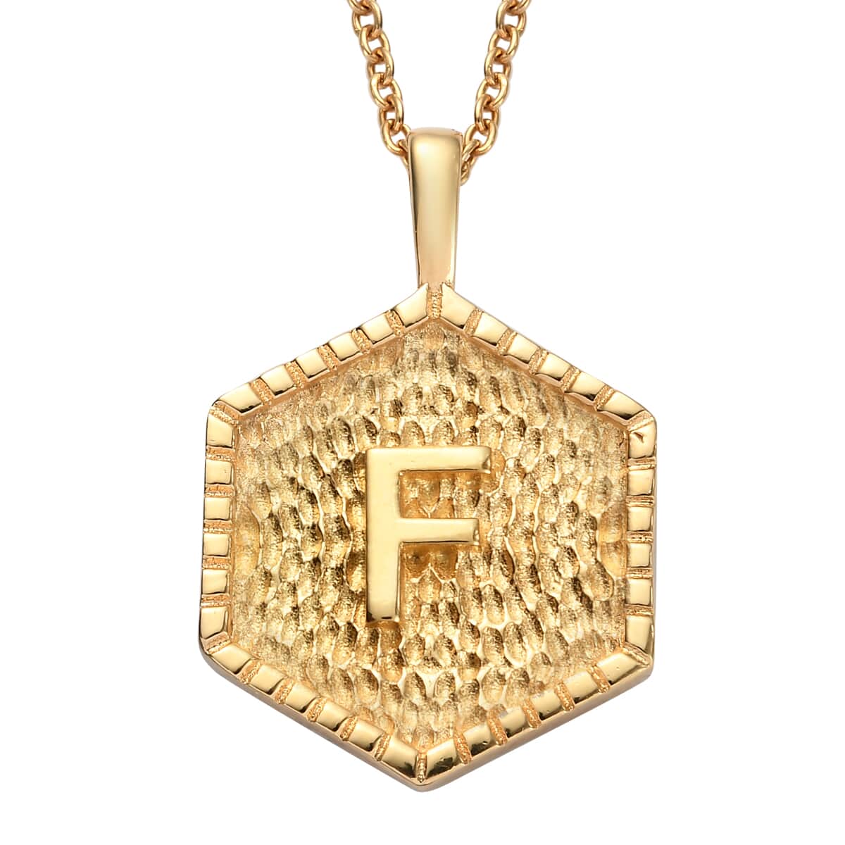 KARIS Initial G Pendant Necklace 20 Inches in 18K YG Plated and ION Plated Yellow Gold Stainless Steel image number 0