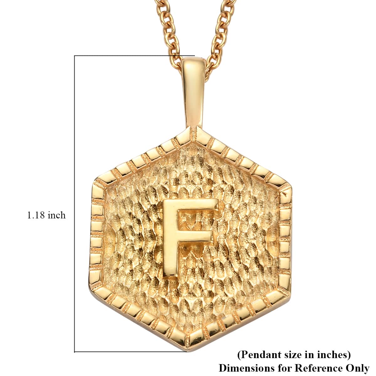KARIS Initial G Pendant Necklace 20 Inches in 18K YG Plated and ION Plated Yellow Gold Stainless Steel image number 5