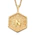 KARIS Initial N Pendant Necklace 20 Inches in 18K YG Plated and ION Plated Yellow Gold Stainless Steel image number 0