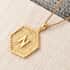KARIS Initial N Pendant Necklace 20 Inches in 18K YG Plated and ION Plated Yellow Gold Stainless Steel image number 1