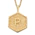 KARIS Initial P Pendant Necklace 20 Inches in 18K YG Plated and ION Plated Yellow Gold Stainless Steel image number 0
