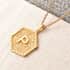 KARIS Initial P Pendant Necklace 20 Inches in 18K YG Plated and ION Plated Yellow Gold Stainless Steel image number 1