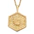 Karis Initial U Pendant in 18K YG Plated with ION Plated Yellow Gold Stainless Steel Necklace 20 Inches image number 0