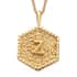 KARIS Initial Z Pendant Necklace 20 Inches in 18K YG Plated and ION Plated Yellow Gold Stainless Steel image number 0