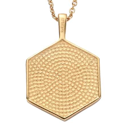 KARIS Initial Z Pendant Necklace 20 Inches in 18K YG Plated and ION Plated Yellow Gold Stainless Steel image number 4