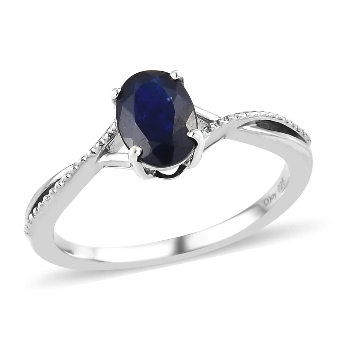 Masoala Sapphire Ring and Pendant Necklace 20 Inches in Platinum Over Sterling Silver 2.40 ctw image number 2