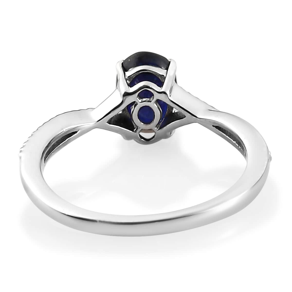 Masoala Sapphire (FF) Ring (Size 7.0) and Pendant Necklace 20 Inches in Platinum Over Sterling Silver 2.40 ctw image number 4