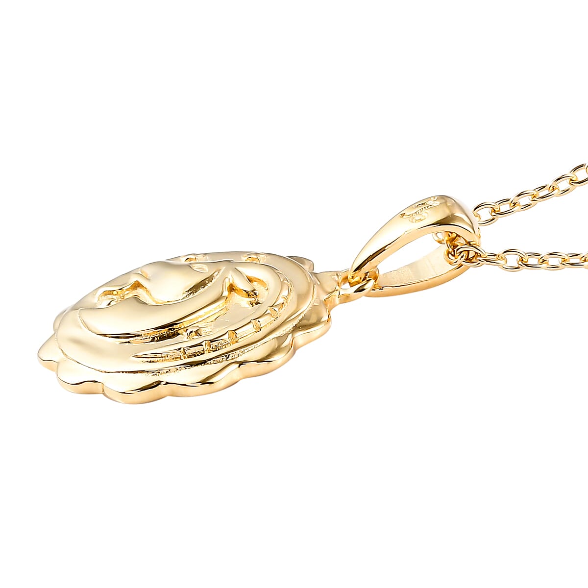 Karis Capricorn Zodiac Pendant Necklace 20 Inches in 18K YG Plated and ION Plated Yellow Gold Stainless Steel image number 2
