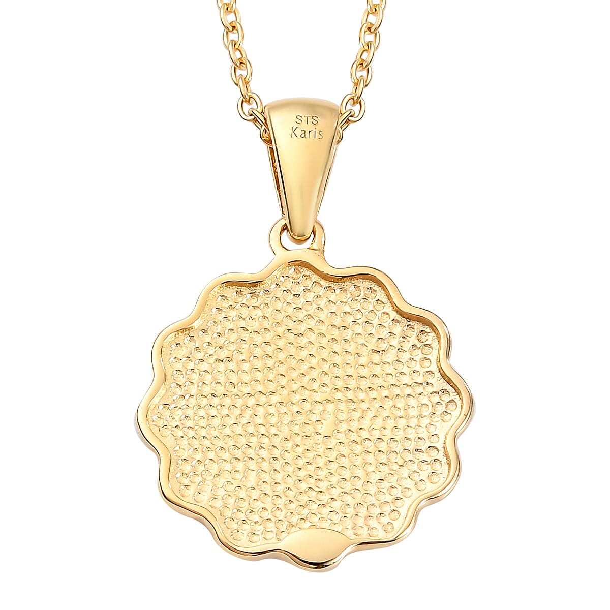 Karis Capricorn Zodiac Pendant Necklace 20 Inches in 18K YG Plated and ION Plated Yellow Gold Stainless Steel image number 3