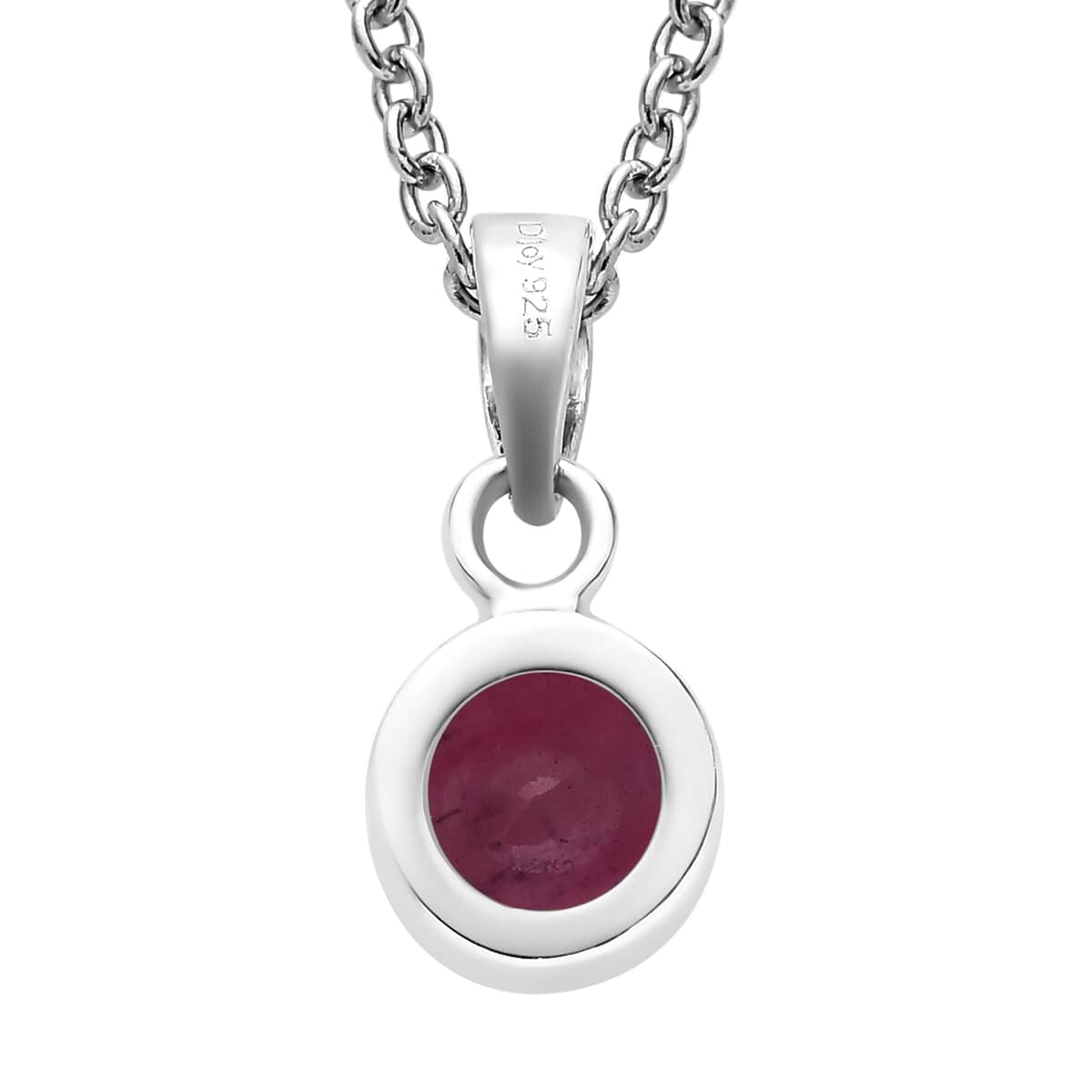July Birthstone Jewelry Gift Set, Niassa Ruby (FF) Earrings and Ruby Pendant, Jewelry Gift Set in Platinum Over Sterling Silver with Stainless Steel Necklace 20In 3.00 ctw image number 5