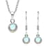 June Birthstone Jewelry Gift Set, Rainbow Moonstone Earrings and Moonstone Pendant, Jewelry Gift Set in Platinum Over Sterling Silver with Stainless Steel Necklace 20In 2.75 ctw image number 0