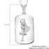 Serenity Prayer Simulated Diamond Pendant Necklace 20 Inches in Platinum Over Sterling Silver 0.25 ctw image number 7