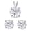 Luxoro 10K White Gold Moissanite Stud Earrings| Gold Solitaire Pendant 1.85 ctw