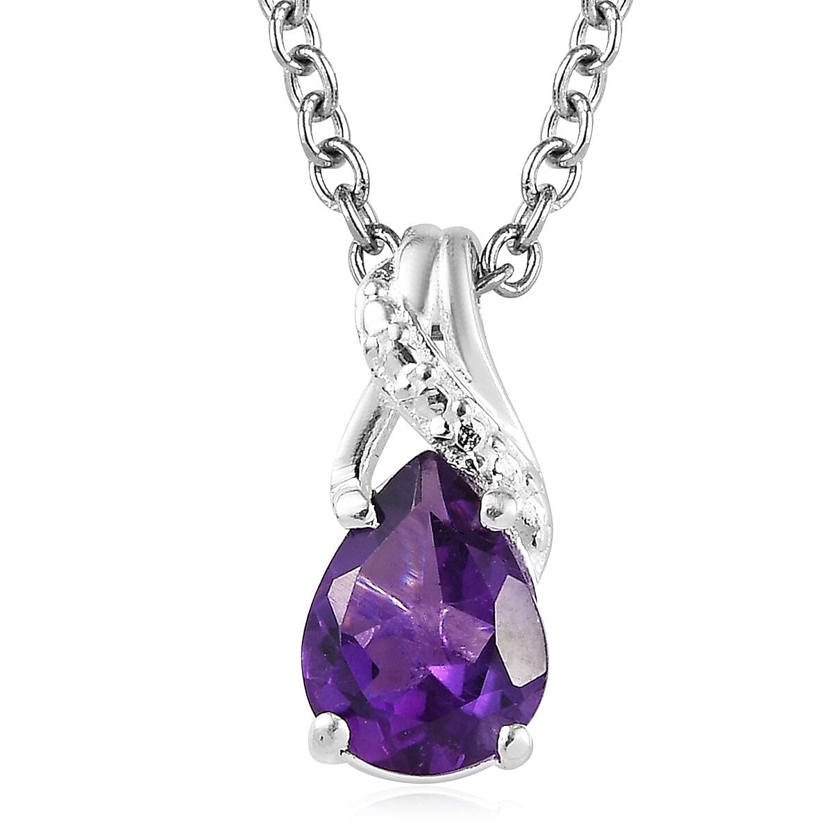 Amethyst Drop Earrings and Pendant Necklace 20 Inches in Platinum Over Sterling Silver and Stainless Steel 3.85 ctw image number 5