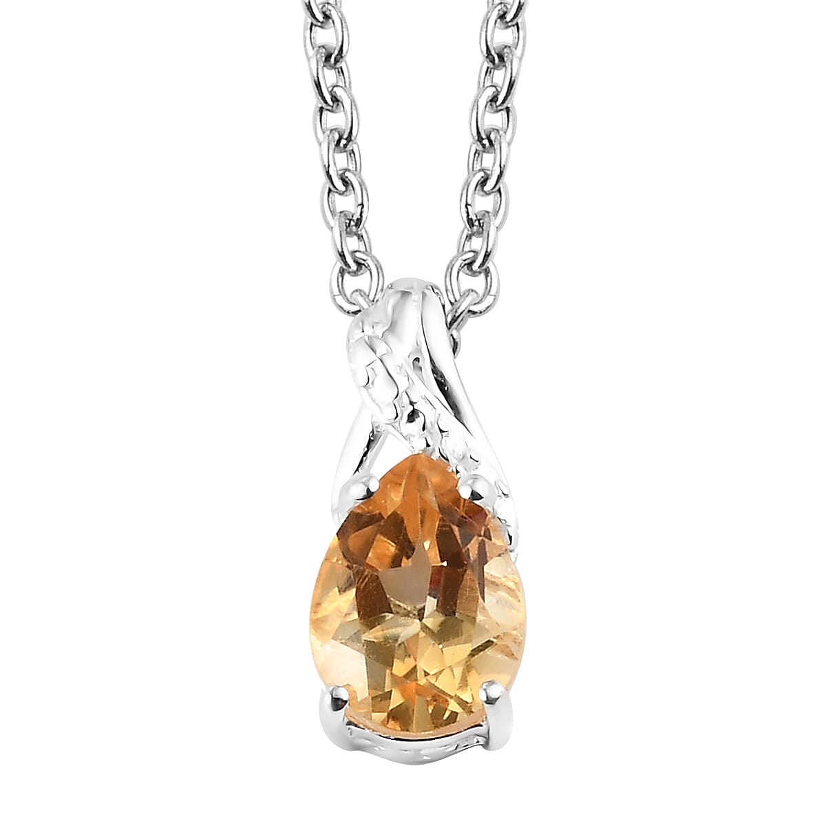 Brazilian Citrine Drop Earrings and Pendant Necklace 20 Inches in Platinum Over Sterling Silver and Stainless Steel 3.75 ctw image number 5
