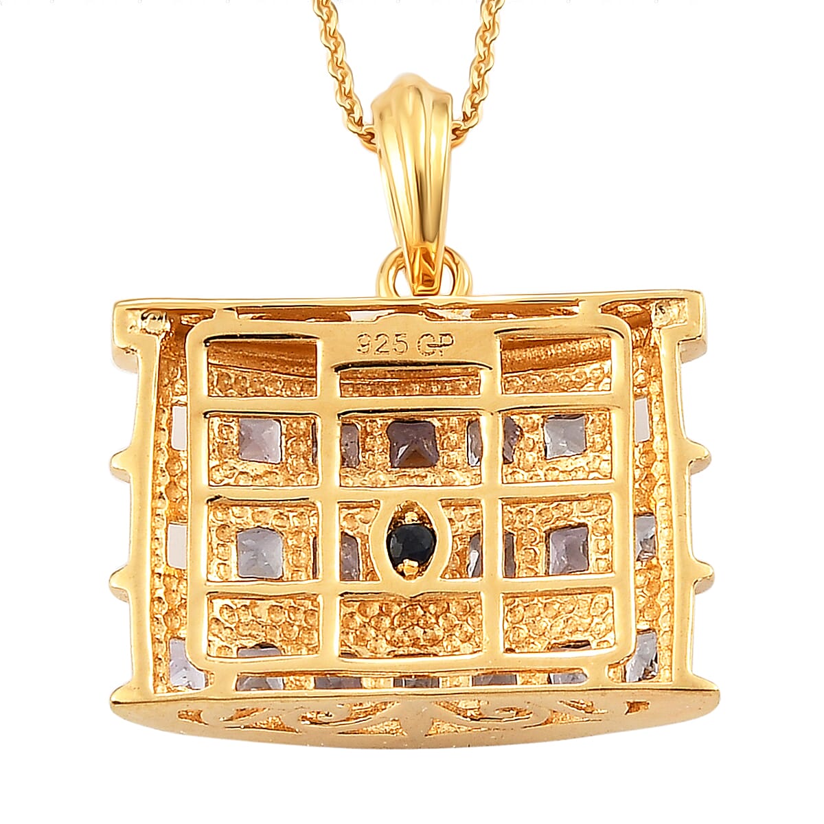GP Italian Glow Collection Tanzanite 2.20 ctw Pendant Necklace in Vermeil Yellow Gold Over Sterling Silver 20 Inches