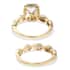 Luxoro 10K Yellow Gold Mangoro Aquamarine and G-H I3 Diamond Set of 2 Ring (Size 8.0) 4.45 Grams 1.85 ctw image number 4