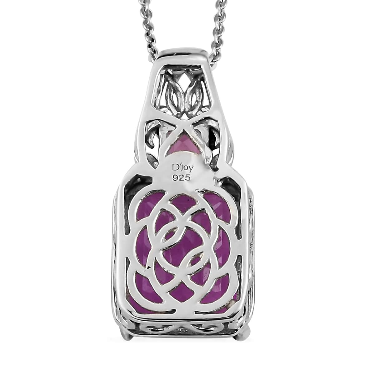 Patroke Quartz and Orissa Rhodolite Garnet Ring and Pendant Necklace 20 Inches in Platinum Over Sterling Silver 8.10 Grams 14.75 ctw image number 6