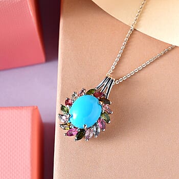 AMERICAN Natural Sleeping Beauty Turquoise & Multi Tourmaline - Product card gallery slide 2 (10176517079353)