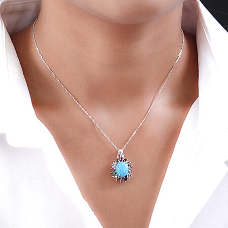 AMERICAN Natural Sleeping Beauty Turquoise & Multi Tourmaline - Product card gallery slide 3 (10176517079353)