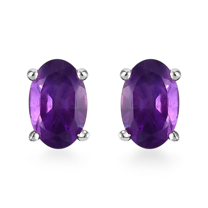 Karis Multi Gemstone 3.40 ctw Stud Earrings and Bolo Bracelet in Platinum Bond and Stainless Steel