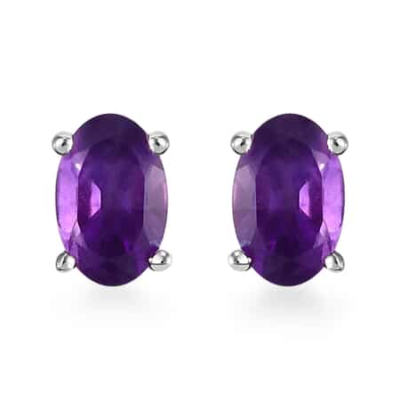 Karis Amethyst and Multi Gemstone Stud Earrings and Bolo Bracelet in Platinum Bond and Stainless Steel 3.80 ctw image number 5