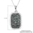 Narsipatnam Alexandrite and White Zircon Cluster Pendant Necklace 20 Inches in Platinum Over Sterling Silver 2.50 ctw image number 5