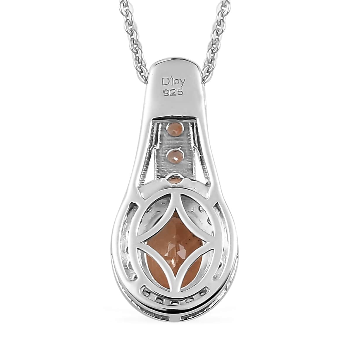 Jenipapo Andalusite and Champagne Zircon Pendant Necklace 20 Inches in Platinum Over Sterling Silver 1.85 ctw image number 4