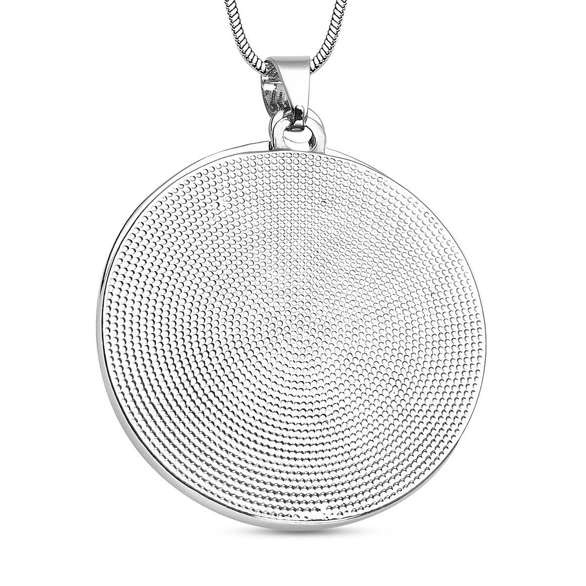 Austrian Crystal Tree of Life Pendant Necklace 29 Inches in Silvertone image number 3