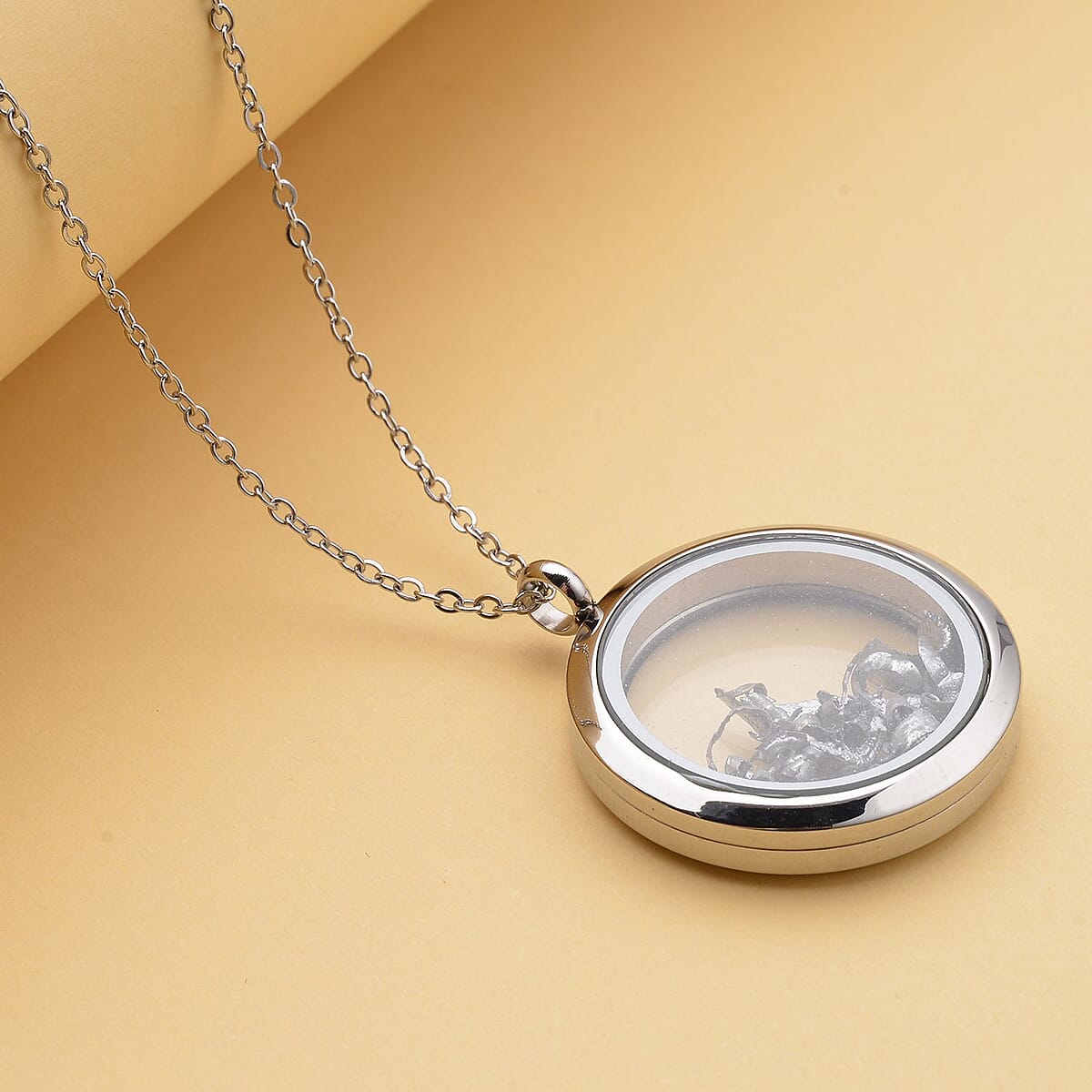 Marvelous Meteorite Magical Pendant Necklace 20 Inches in Stainless Steel image number 1