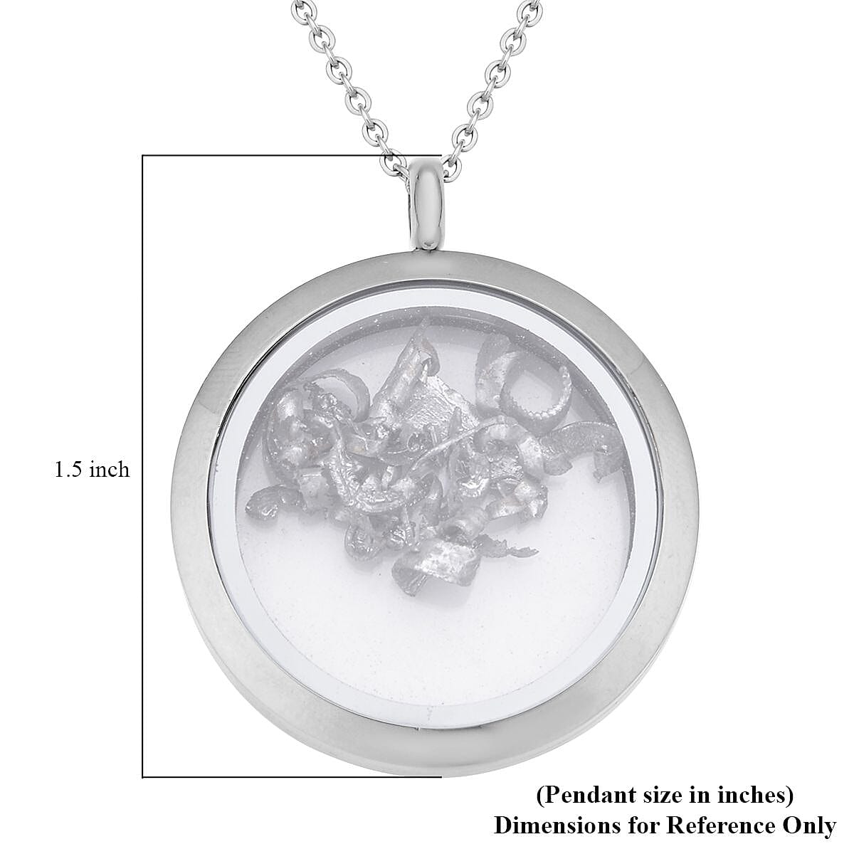 Marvelous Meteorite Magical Pendant Necklace 20 Inches in Stainless Steel image number 4