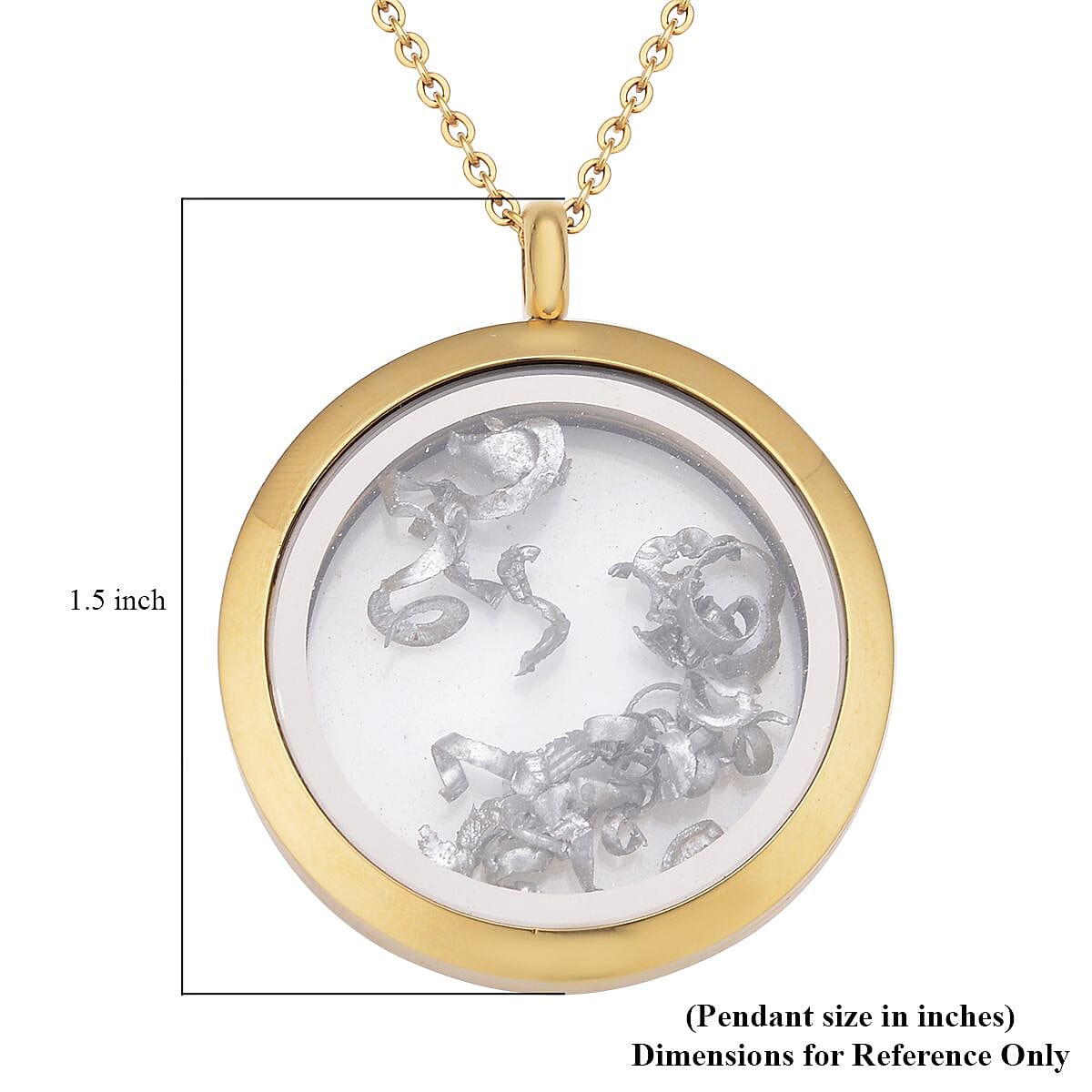 Marvelous Meteorite Magical Pendant Necklace 20 Inches in ION Plated Yellow Gold Stainless Steel image number 4