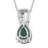 Premium Grandidierite and Diamond Pendant Necklace 20 Inches in Platinum Over Sterling Silver 2.35 ctw image number 4
