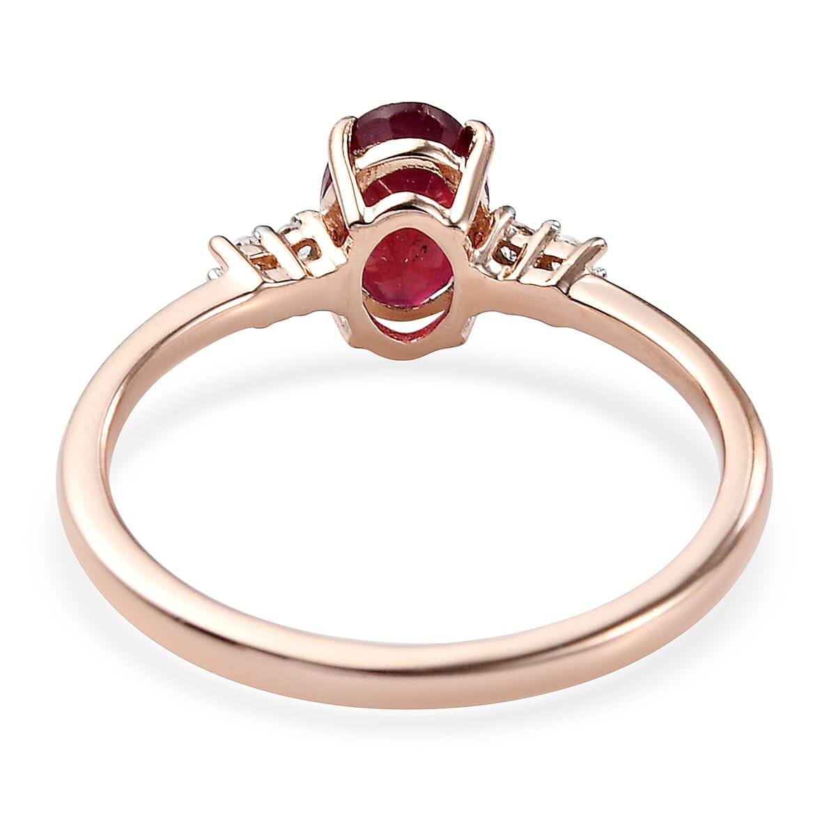 Niassa Ruby (FF) and White Zircon Earrings, Ring (Size 8.0) and Pendant Box Set in Vermeil Rose Gold Over Sterling Silver 3.65 ctw image number 3