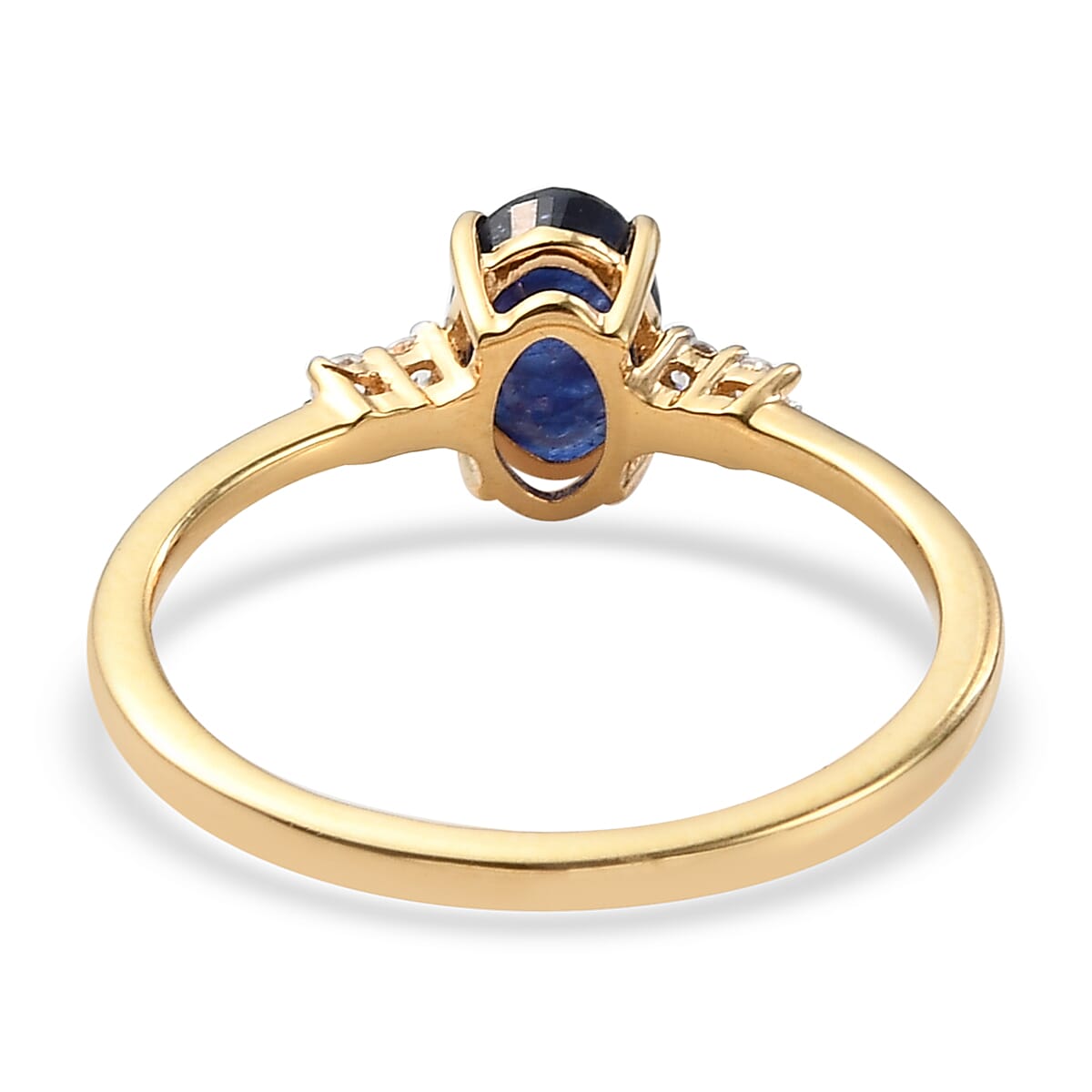 Masoala Sapphire (FF) and White Zircon Earrings, Ring (Size 6.0) and Pendant Box Set in Vermeil Yellow Gold Over Sterling Silver 3.50 ctw image number 3