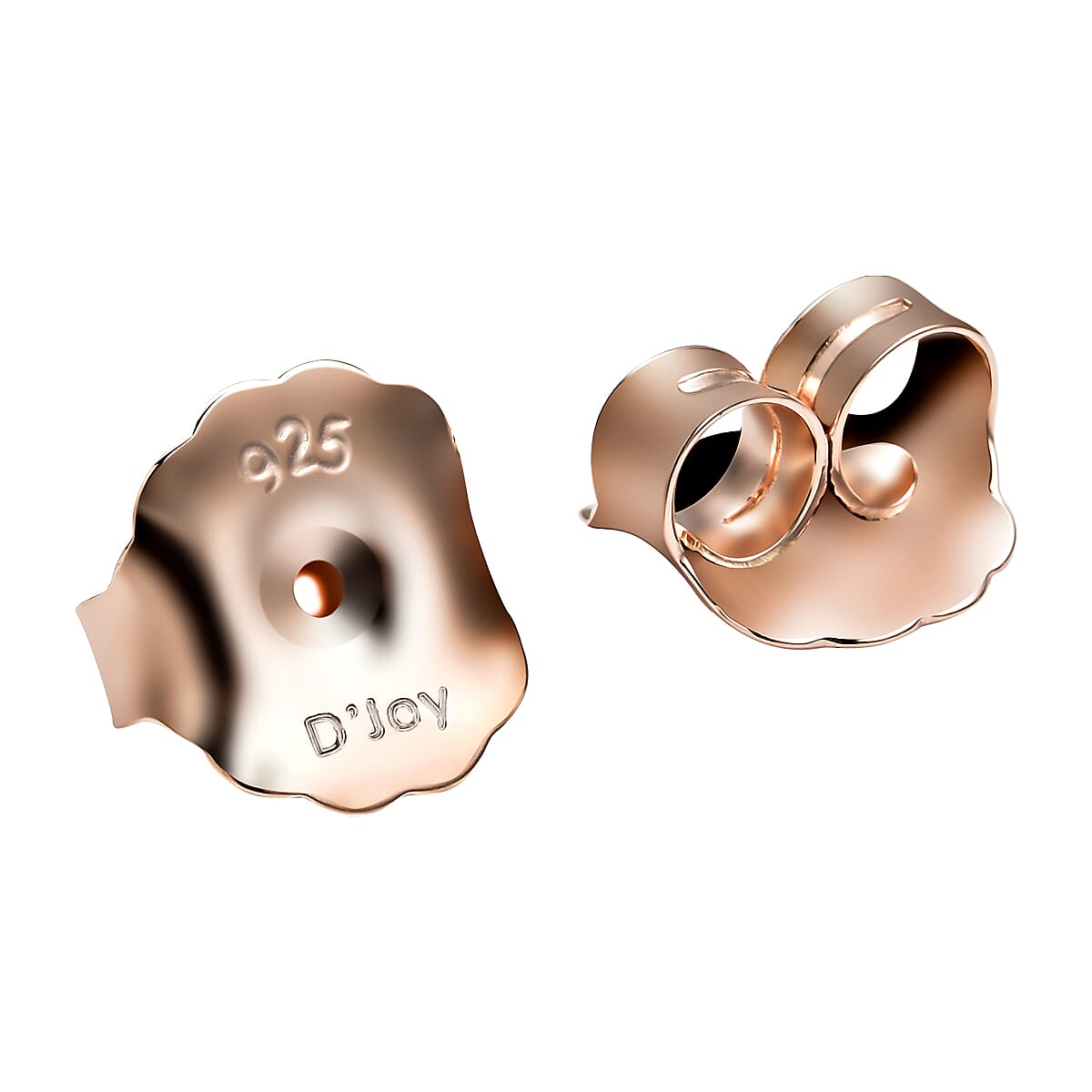 Set of 3 Friction Earrings Push Backs in 14K Rose Gold Over Sterling Silver (5, 6, 9mm) image number 1