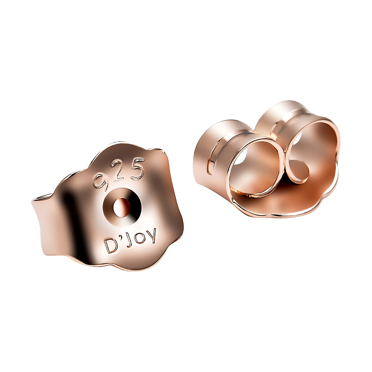 Set of 3 Friction Earrings Push Backs in 14K Rose Gold Over Sterling Silver (5, 6, 9mm) image number 2