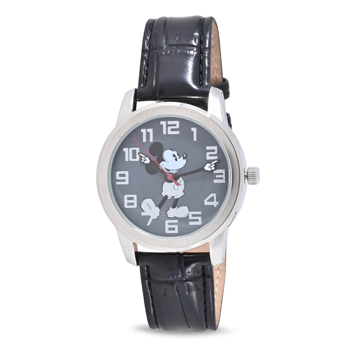 DISNEY Set of 2 Japanese Movement Mickey and Minnie Hands Watch with Black Vegan Croc Leather (42mm,7-9) & Red Vegan Croc Leather (32mm, 6-8) image number 4