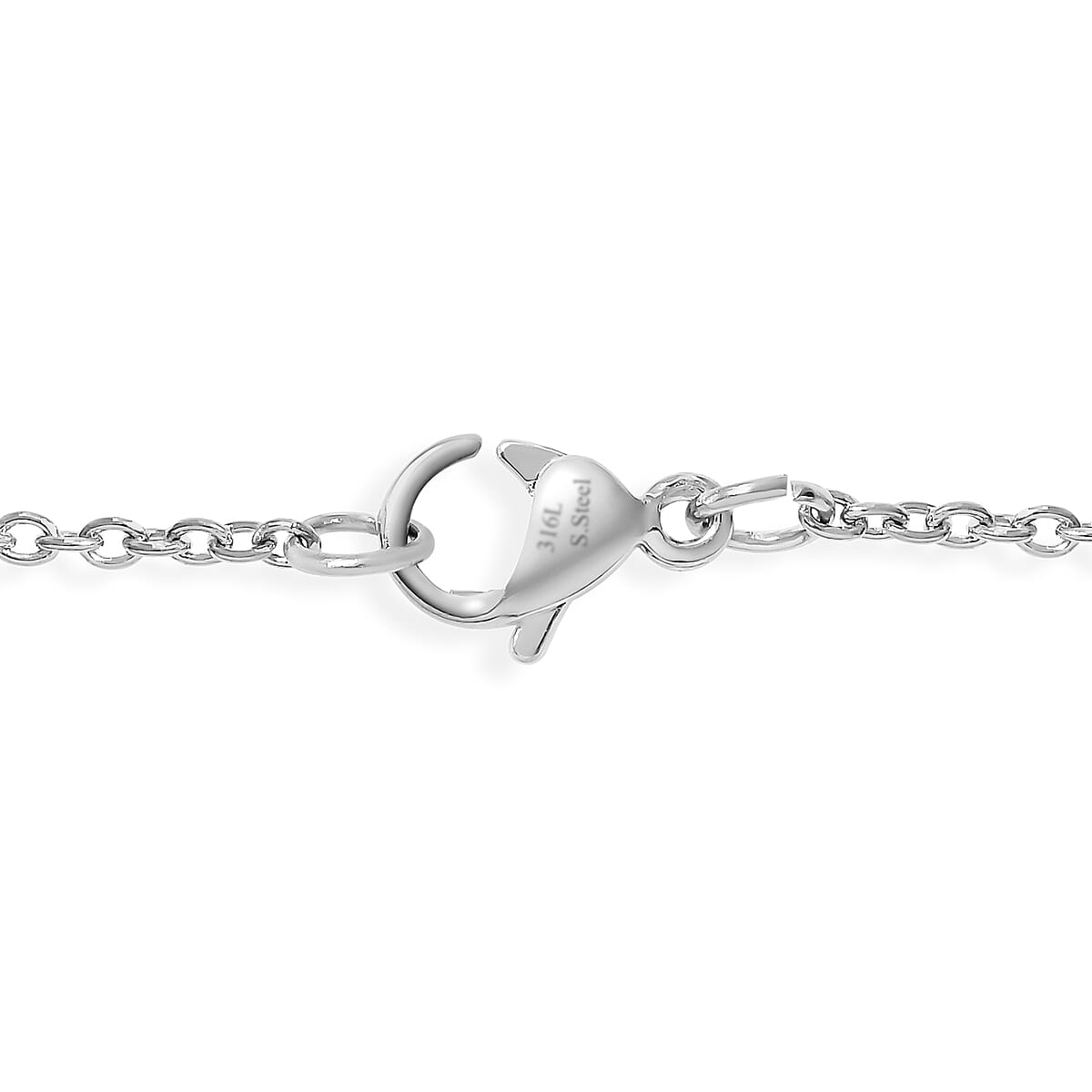 White Howlite Dogtag Pendant in Silvertone with Stainless Steel Necklace 24 Inches 10.00 ctw image number 4