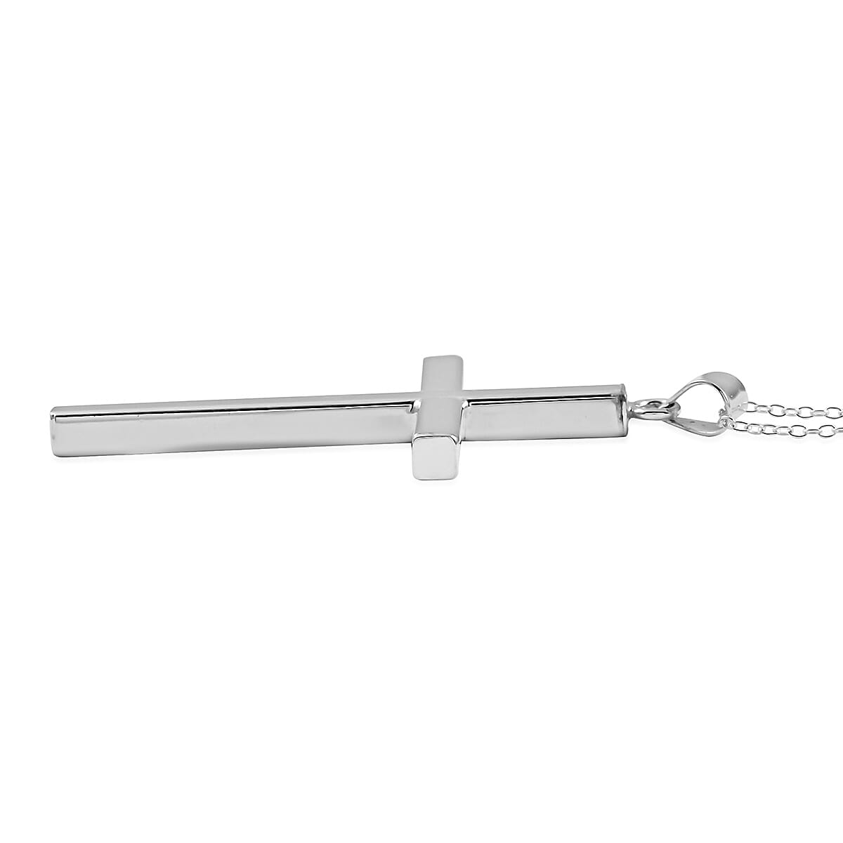 Sterling Silver Cross Pendant Necklace 18 Inches