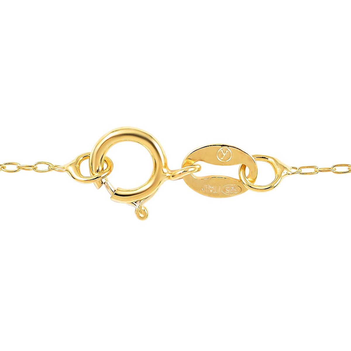 Italian 14K Yellow Gold Over Sterling Silver Horn Pendant Necklace 18 Inches 1.75 Grams image number 4