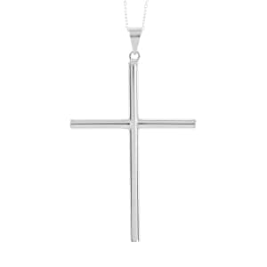 Sterling Silver Cross Pendant Necklace 18 Inches 3.75 Grams